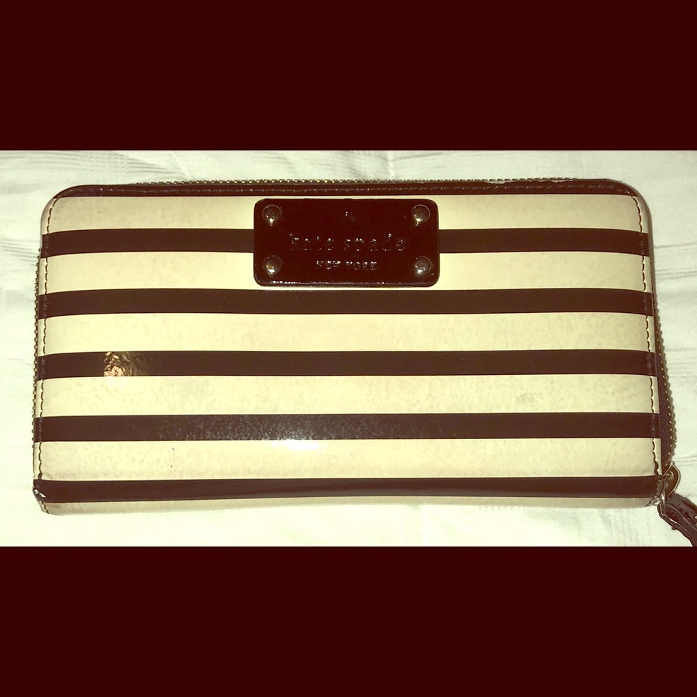 Wallet by Kate spade black straps with white off